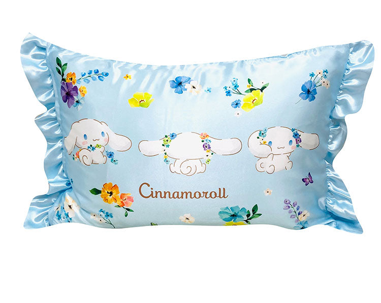 シルキータッチ枕カバー サンリオキャラクターズ ピローカバー フリル付き 肌触り 保湿 sanrio マイメロディ クロミ シナモンロール かわいい pillow cover 睡眠 安眠(代引不可)