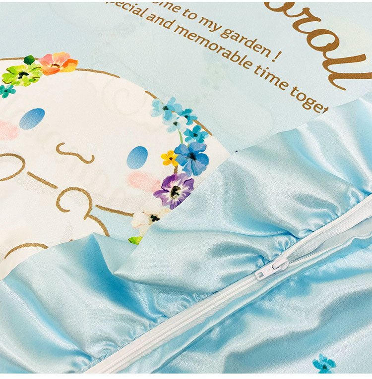 シルキータッチ枕カバー サンリオキャラクターズ ピローカバー フリル付き 肌触り 保湿 sanrio マイメロディ クロミ シナモンロール かわいい pillow cover 睡眠 安眠(代引不可)