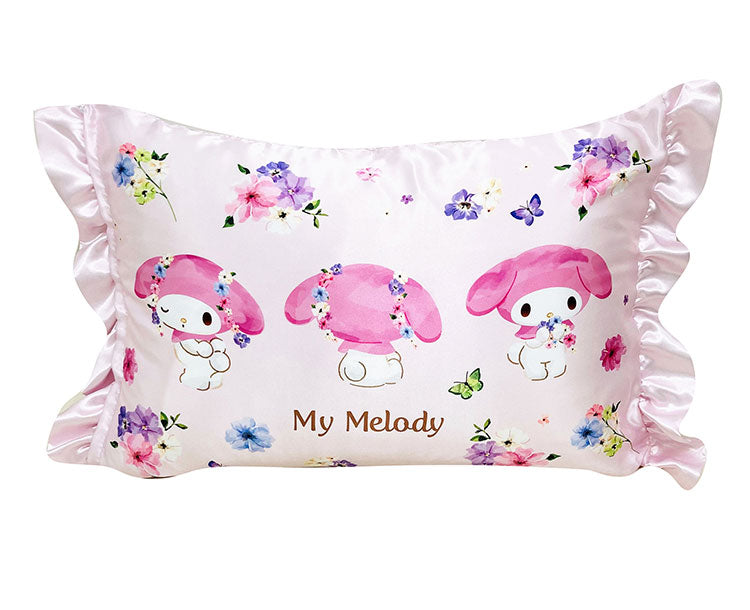 シルキータッチ枕カバー サンリオキャラクターズ ピローカバー フリル付き 肌触り 保湿 sanrio マイメロディ クロミ シナモンロール かわいい pillow cover 睡眠 安眠(代引不可)