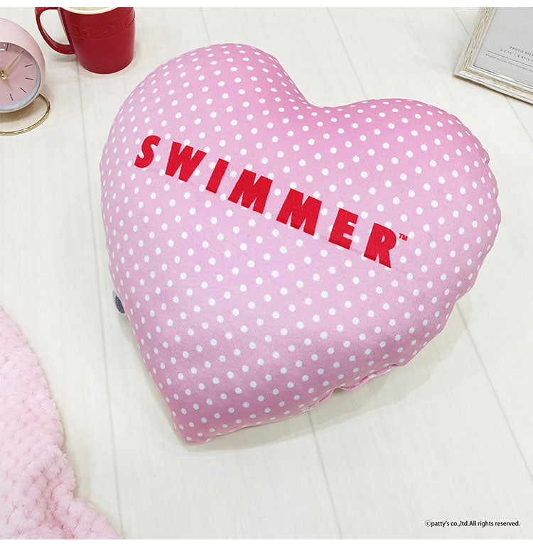 ダイカットクッション SWIMMER ギンガムチェック レトロ スイマー キャラクター クッション 幼稚園 保育園 出産祝い お祝い プレゼント 贈り物 ギフト クリスマス 誕生日 男の子 女の子 家族(代引不可)