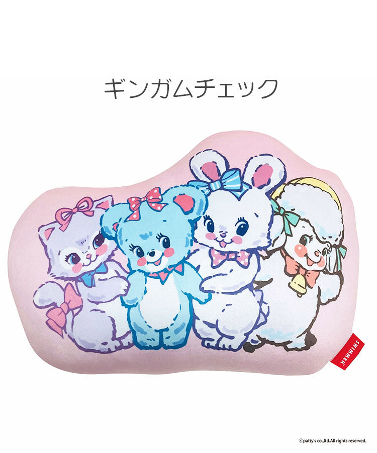 ダイカットクッション SWIMMER ギンガムチェック レトロ スイマー キャラクター クッション 幼稚園 保育園 出産祝い お祝い プレゼント 贈り物 ギフト クリスマス 誕生日 男の子 女の子 家族(代引不可)