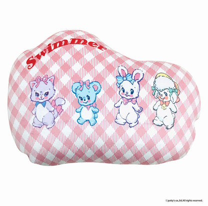 ダイカットクッション SWIMMER ギンガムチェック レトロ スイマー キャラクター クッション 幼稚園 保育園 出産祝い お祝い プレゼント 贈り物 ギフト クリスマス 誕生日 男の子 女の子 家族(代引不可)