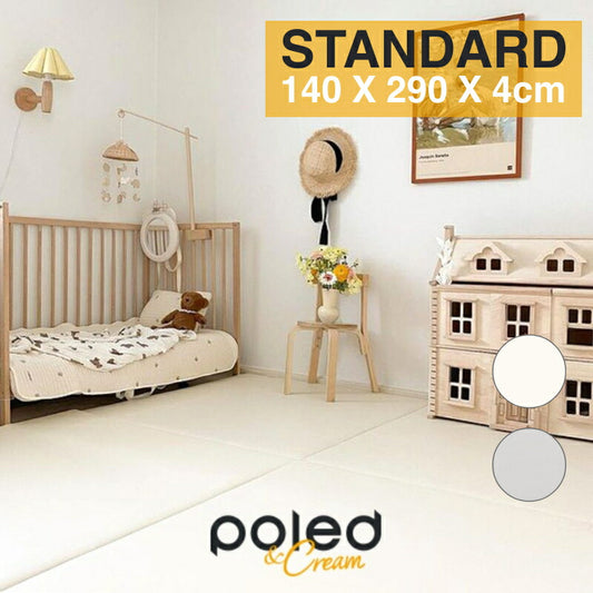 POLED&CREAM ポレッド プレイマット ベビーマット 折りたたみ式マット 140×290×4cm 韓国 ベストブランド受賞 防音 おしゃれ クリームハウス 姉妹ブランド 床暖房 床暖房対応 ポールド(代引不可)