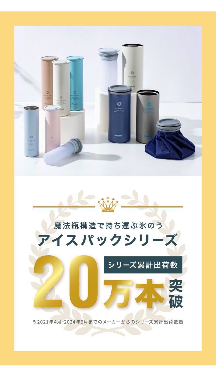 ピーコック ネッククーラー 氷のう アイスパック 大きいサイズ 長時間の外出・ゴルフに 携帯氷のう 熱中症対策 魔法瓶構造 持ち運び 保冷 アイスパック ABB-L30 Peacock