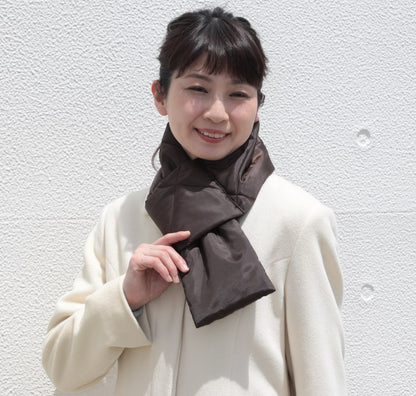 日本産 オーラ岩盤 健康マフラー 極 ブラウン