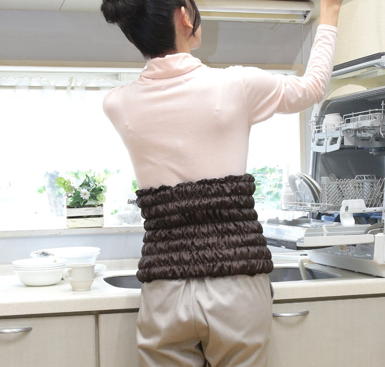 日本産 オーラ岩盤 腹巻ウォーマー 極 レギュラー ブラウン