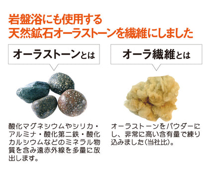 日本産 オーラ岩盤 腹巻ウォーマー 極 ロング ブラウン