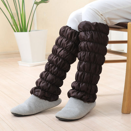 日本産 オーラ岩盤 足首ウォーマー 極 ロング ブラウン