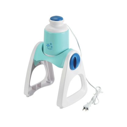 パール金属 クールリッチ 電動かき氷器 押すだけ カップ付 ミントブルー D-6622 かき氷 電動 自動 2通り削れる 家庭用 自宅用 ホームパーティ