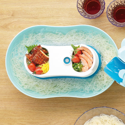 パール金属 電動 流しそうめん そうめん流し器 卓上 ミントブルー D-6678 ツイストスライダー 自動くみ上げ 流しそうめん器 素麺 電池式 家庭用