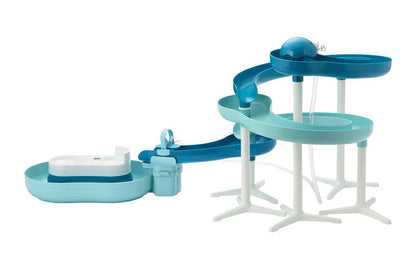 パール金属 電動 流しそうめん そうめん流し器 卓上 ミントブルー D-6678 ツイストスライダー 自動くみ上げ 流しそうめん器 素麺 電池式 家庭用