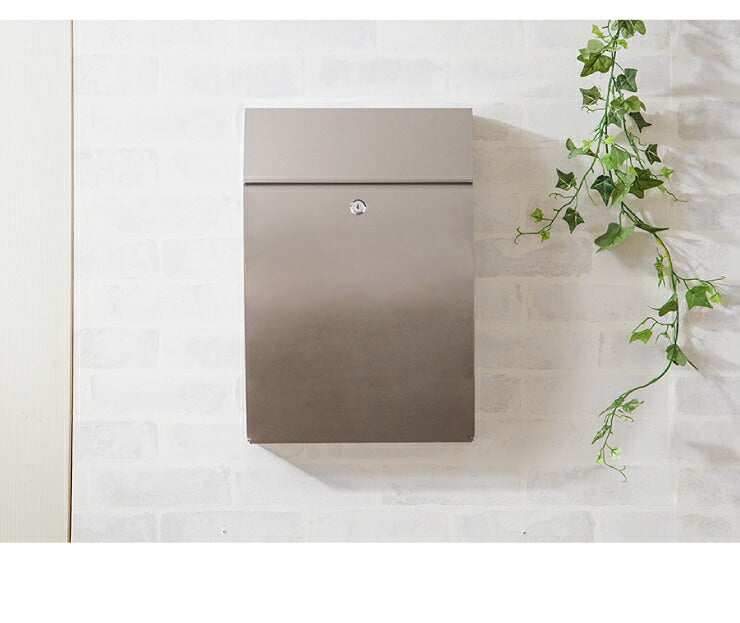 郵便ポスト ステンレス 郵便受け 壁付け 壁掛け郵便ポスト 鍵付き郵便ポスト メールボックス 鍵付 セキュリティ 軽量 POST