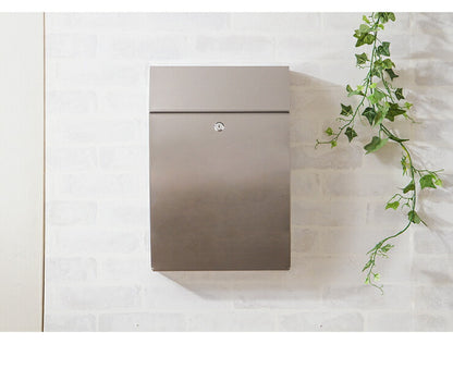 郵便ポスト ステンレス 郵便受け 壁付け 壁掛け郵便ポスト 鍵付き郵便ポスト メールボックス 鍵付 セキュリティ 軽量 POST