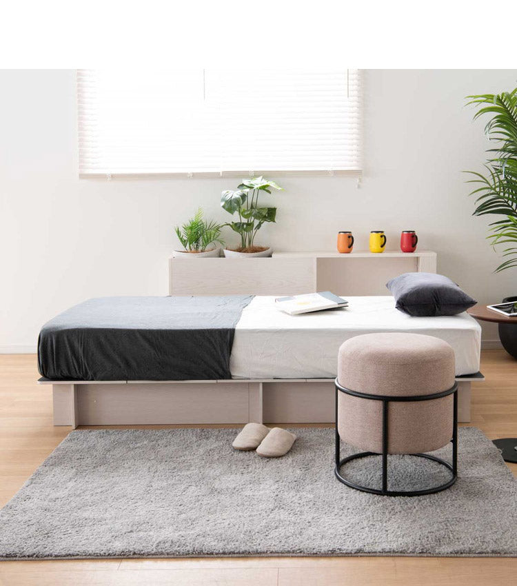 工具不要 組立簡単 ベッドフレーム シングル 大容量 収納付き 200cm 高さ20cm 組立 簡単 ネジ不要(代引不可)