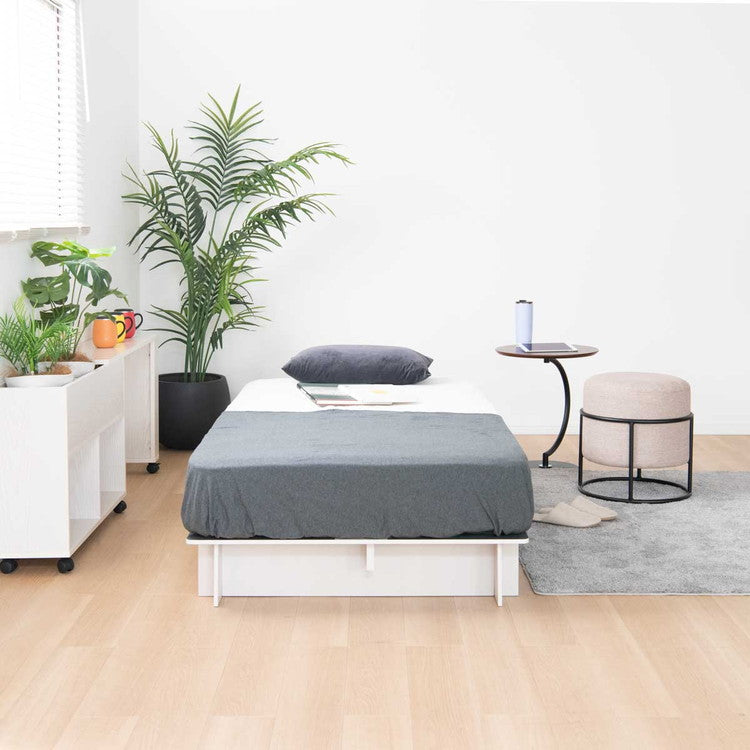 工具不要 組立簡単 ベッドフレーム シングル 大容量 収納付き 200cm 高さ20cm 組立 簡単 ネジ不要(代引不可)