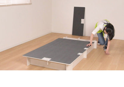 工具不要 組立簡単 ベッドフレーム シングル 大容量 収納付き 200cm 高さ20cm 組立 簡単 ネジ不要(代引不可)