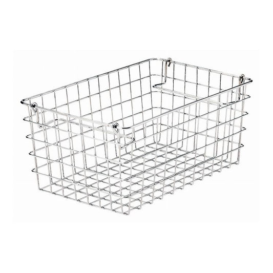 ちどり産業 積み重ね ワイヤーバスケット 1/4(クォーター) 幅18.5×奥行26×高さ12cm 55-10 ワイヤー カゴ(代引不可)