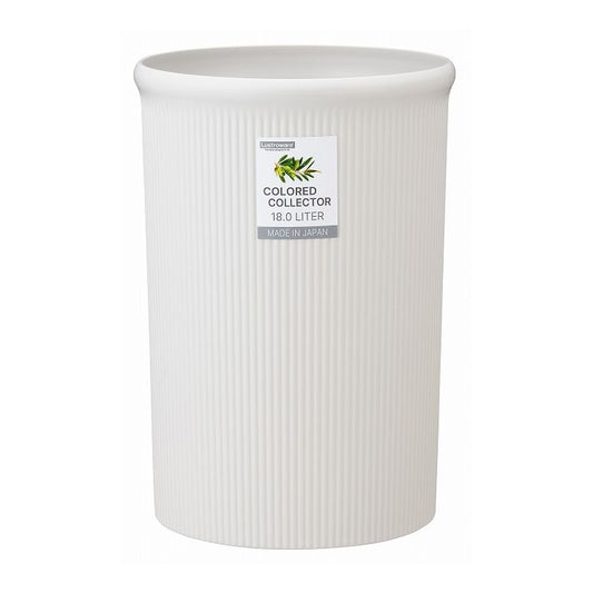 岩崎工業 カラードコレクター L ホワイト L-1062 TP ダストボックス くずかご ゴミ箱 ゴミ入れ 丸型 リビング(代引不可)