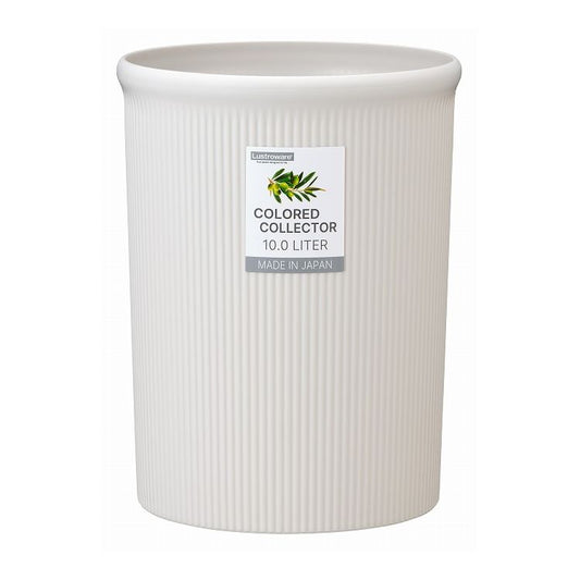 岩崎工業 カラードコレクター M ホワイト L-1061 TP ダストボックス くずかご ゴミ箱 ゴミ入れ 丸型 リビング(代引不可)