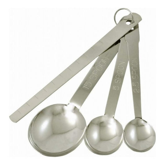 【5個セット】貝印 wellness ステンレスメジャースプーンセット DH6508貝印 wellness ステンレスメジャースプーンセット DH6508 計量スプーン 大さじ 小さじ 小さじ1/2 ヘラ セット(代引不可)