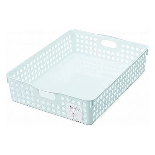 【5個セット】イノマタ化学 ストックバスケット A4 ライトブルー 4570イノマタ化学 ストックバスケット A4 ライトブルー 4570 書類収納 A4書類 小物収納 収納ボックス トレー 日本製(代引不可)