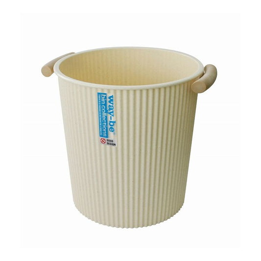 八幡化成 ウェイビー 9L アイボリー WB-905 ごみ箱 くずかご ダストボックス ハンドル付き(代引不可)