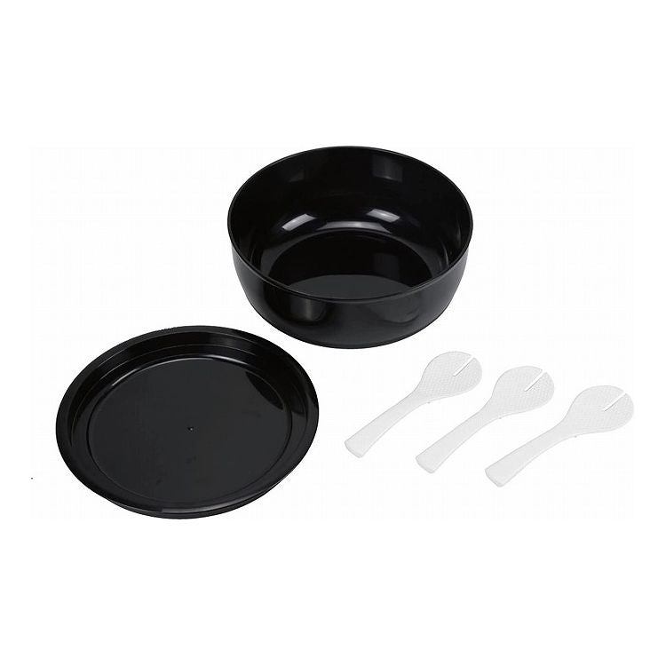 パール金属 手巻き寿司 5点セット(寿司桶・盛り付けプレート・しゃもじ3本) 直径22.5cm(約3合) D-6708 手巻き寿司 容器 すしパーティ セット 手巻きずし プレート(代引不可)