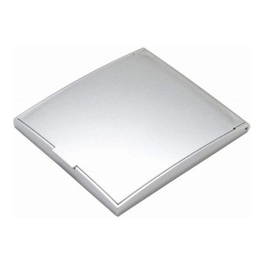 メリー 5倍拡大鏡付きコンパクトミラー シルバー AD-105 鏡 化粧鏡 大きく見える メイク 拡大 折り畳み スタンド(代引不可)