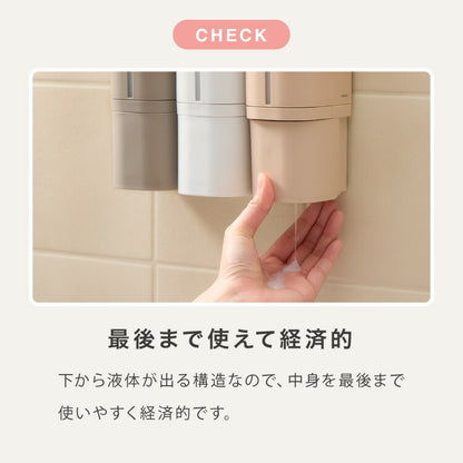 同色3個セット ディスペンサー マグネットタイプ 下から出てくるディスペンサー ディックブルーナ 500ml Miffy ブルーナ 液体 ソープディスペンサー 磁石 詰め替えボトル 壁面