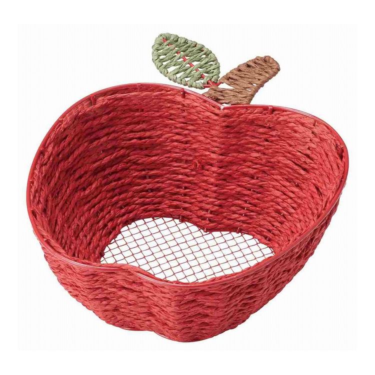 ちどり産業 フルーツバスケット りんご型 かご バスケット レッド(代引不可)