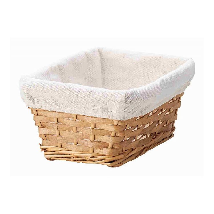 ちどり産業 【2個セット】 ポプラ収納1/4 収納 編み ナチュラル(代引不可)