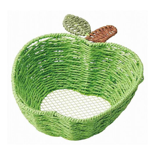 ちどり産業 フルーツバスケット りんご型 かご バスケット グリーン(代引不可)