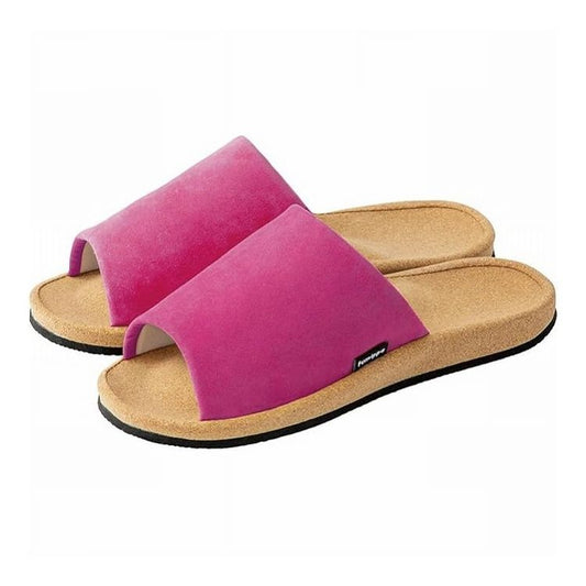 アルファックス ふみっぱ 01 メガ M ピンク 足裏も心もリフレッシュできるルームシューズです(代引不可)