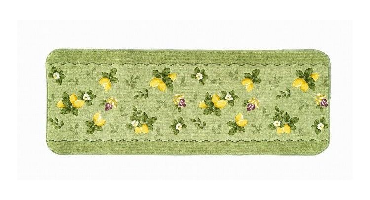 オカ キッチンマット 45×120cm プロヴァンスシエル(グリーン)日本製 台所 フローリング 汚れ防止 汚れを防ぐ(代引不可)