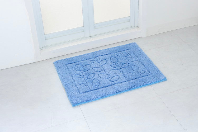 オカ 乾度良好 ファイン バスマット すぐにサラサラ、足にふんわり抗菌バスマット ブルー(代引不可)