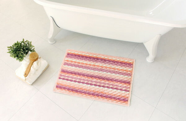 オカ 乾度良好 抗カビプラス バスマット 50×70cm ピンク 裏面抗カビ加工でいつでもキレイ!(代引不可)