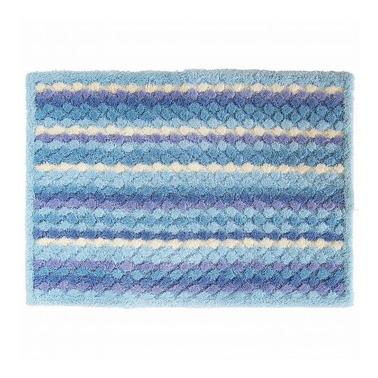 オカ 乾度良好 抗カビプラス バスマット 50×70cm ブルー 裏面抗カビ加工でいつでもキレイ!(代引不可)