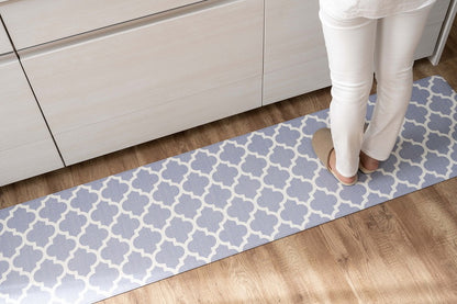 ルックス ササっと拭けるキッチンマット 45×240cm グレー洗濯いらず フローリング 玄関 もちもち クッション(代引不可)