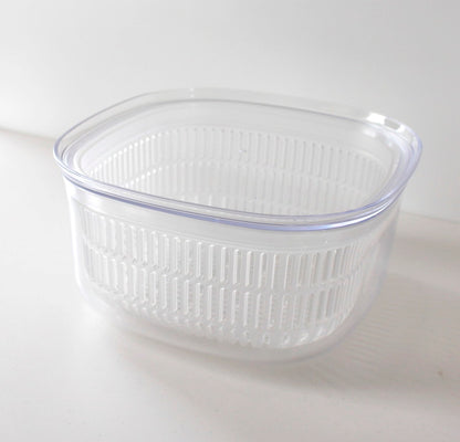 オカ プリス ベジマジ あらう レギュラー ホワイト野菜 水切り 保存 ざる フタ付き ボウル サラダ 果物(代引不可)