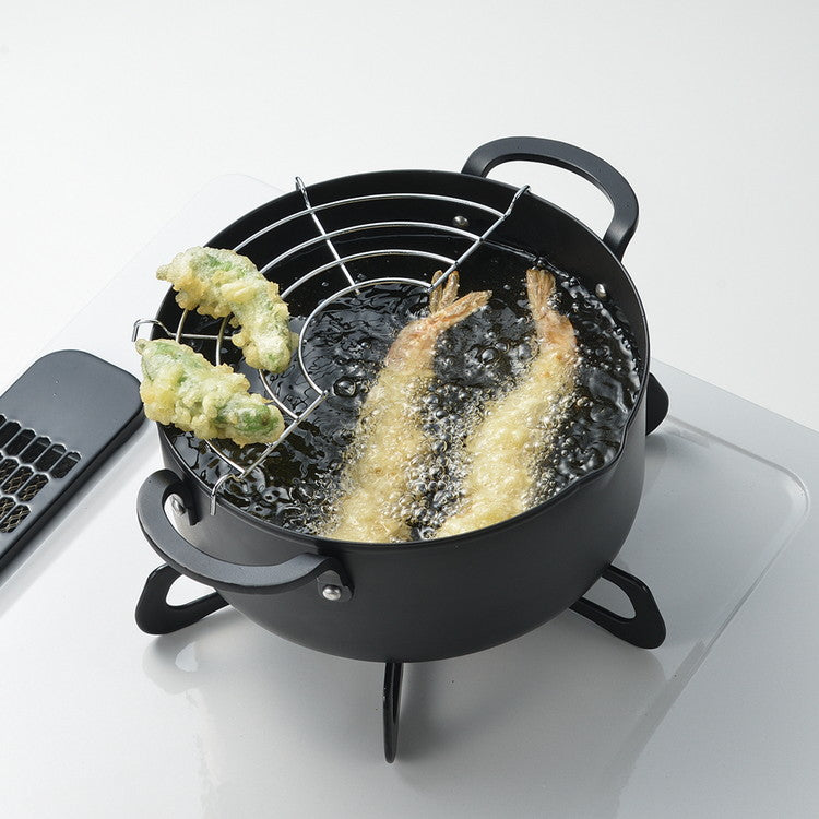 パール金属 チーノ 天ぷら鍋 鉄 内径18cm HB-6579天ぷら鍋 鉄製(代引不可)