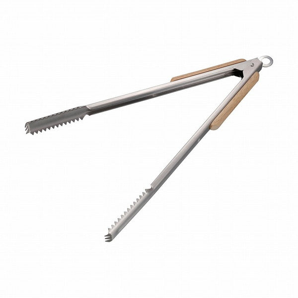 【3個セット】CAPTAIN STAG BBQ ウッドグリップ炭バサミ 35cm UG-3286