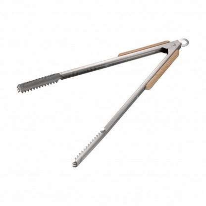 【3個セット】CAPTAIN STAG BBQ ウッドグリップ炭バサミ 35cm UG-3286