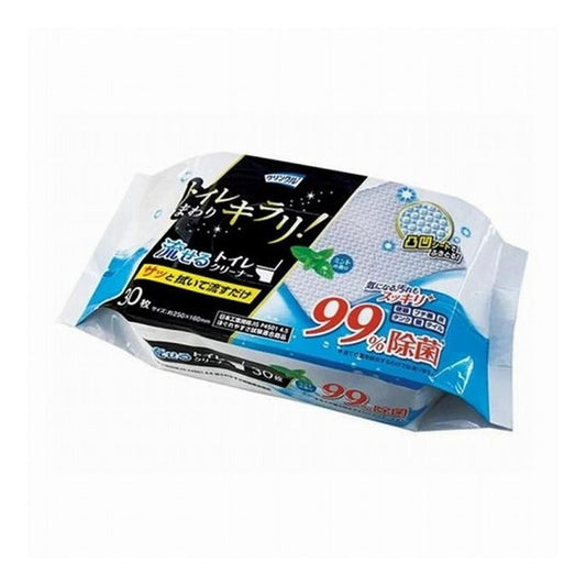 【10個セット】 Life-do.Plus トイレキラリ流せるトイレクリーナ30枚1P 座・タンク・床・タイル掃除も拭いて流すだけ!(代引不可)