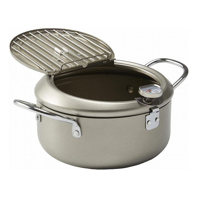 美吉 Cokwer バット蓋付 天ぷら鍋 20cm TPーS20W 蓋を開けるとバットに早がわり!(代引不可)