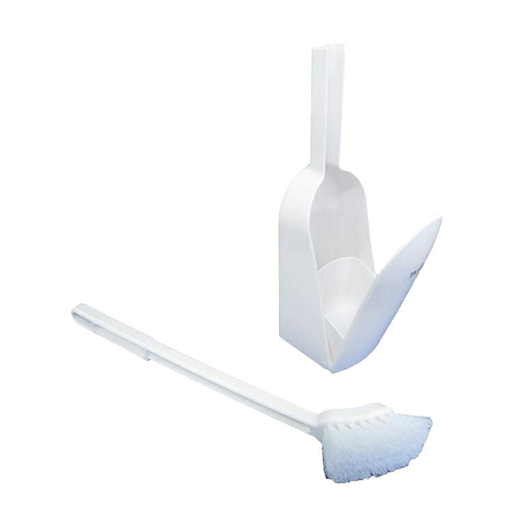 オーエ 【2個セット】 スリフト トイレケース ブラシ付 植毛 ホワイト(W)(代引不可)