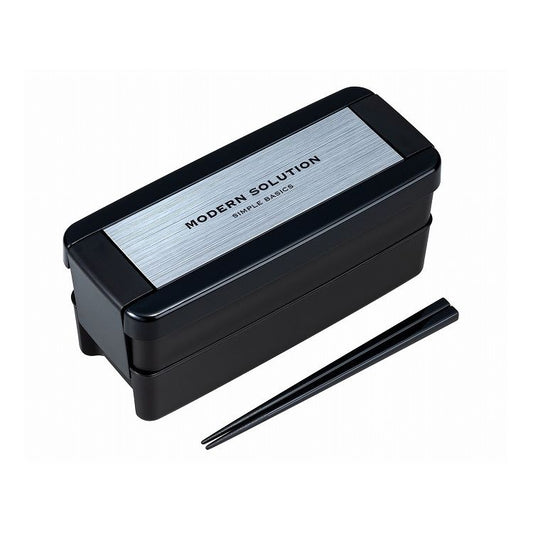 岩崎工業 イージーケア ランチボックス 2段 680ml シルバー B-1488 HN 男子高校生 子供(代引不可)