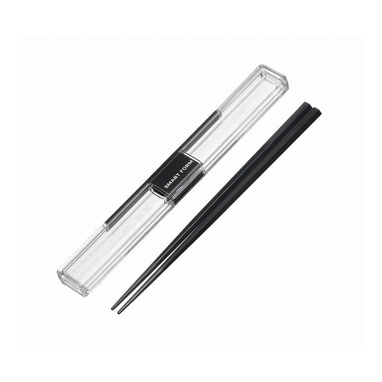 【2個セット】 岩崎工業 とっても強いケース入り19.5cm箸 ダークブラック H-591 DG はし 音がしない(代引不可)