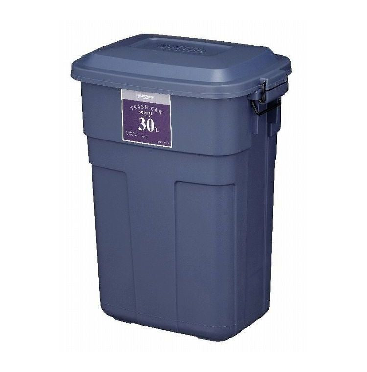 岩崎工業 トラッシュカン 30L ネイビー L-941 ごみ箱 室内 外 兼用(代引不可)