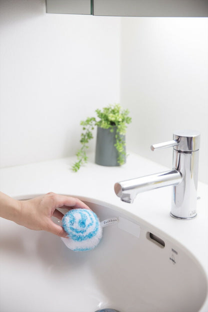 【3個セット】 山崎産業 コンドル 洗面台スッキリポンポン ケース付 ブルー YBB-003 気づいた時にちょこっとお掃除!洗面台スポンジ(代引不可)