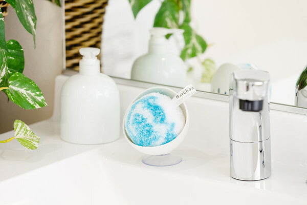 【3個セット】 山崎産業 コンドル 洗面台スッキリポンポン ケース付 ブルー YBB-003 気づいた時にちょこっとお掃除!洗面台スポンジ(代引不可)